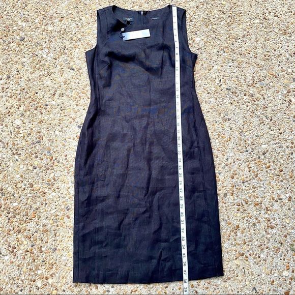 NWT Talbots Pure Irish Linen Shift Black Dress Size 2P - Picture 6 of 9